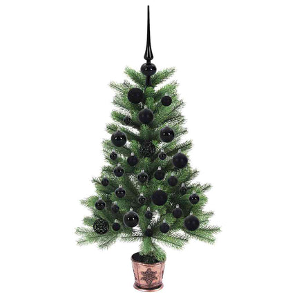 Julgran med 150 LED-lampor med stativ Grön 90 cm PE