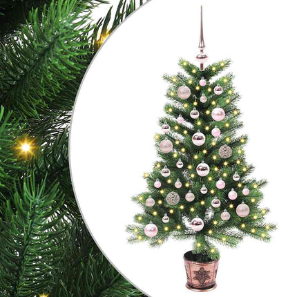Julgran med 150 LED-lampor med stativ Grön 90 cm PE
