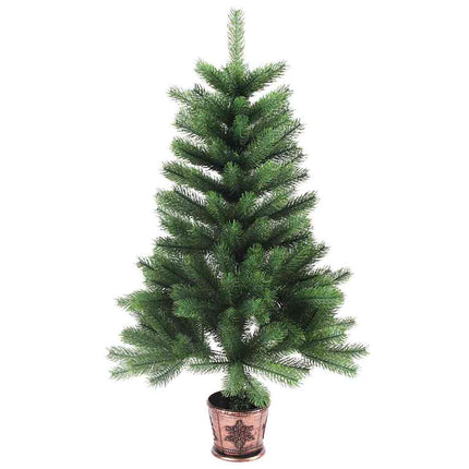 Julgran med 150 LED-lampor med stativ Grön 90 cm PE