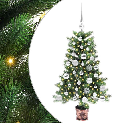 Julgran med 150 LED-lampor med stativ Grön 90 cm PE