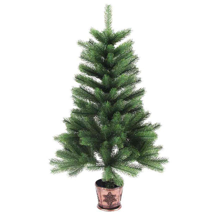 Julgran med 150 LED-lampor med stativ Grön 90 cm PE