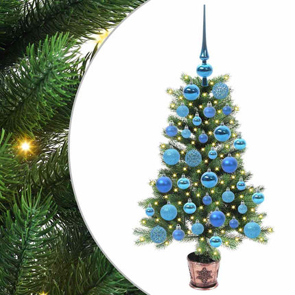 Julgran med 150 LED-lampor med stativ Grön 90 cm PE