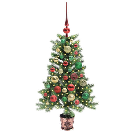Julgran med 150 LED-lampor med stativ Grön 90 cm PE