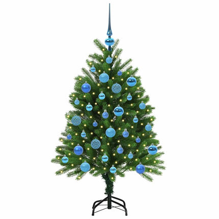 Julgran med 150 LED-lampor med stativ Grön 120 cm PE