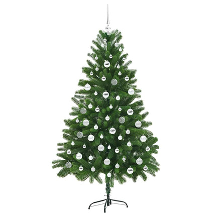 Julgran med 300 LED-lampor med stativ Grön 180 cm PE