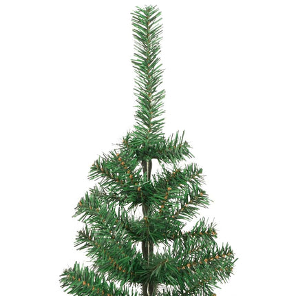 Julgran med 150 LED-lampor med stativ Grön 120 cm PVC