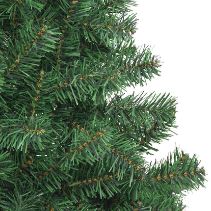 Julgran med 150 LED-lampor med stativ Grön 150 cm PVC