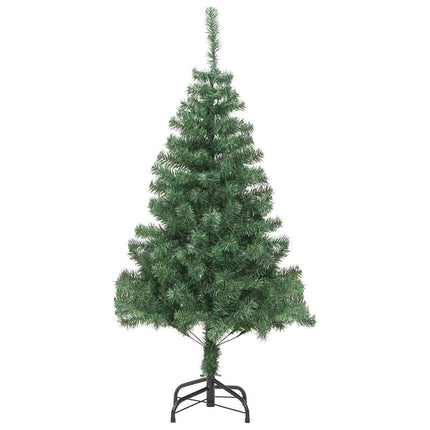 Julgran med 150 LED-lampor med stativ Grön 150 cm PVC