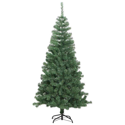 Julgran med 300 LED-lampor med stativ Grön 240 cm PVC
