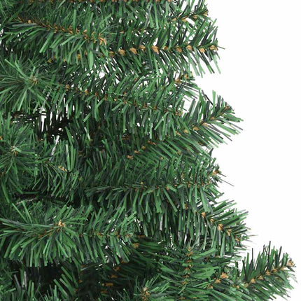 Julgran med 300 LED-lampor med stativ Grön 240 cm PVC