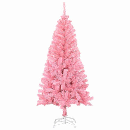 Julgran med 150 LED-lampor med stativ Rosa 120 cm PVC