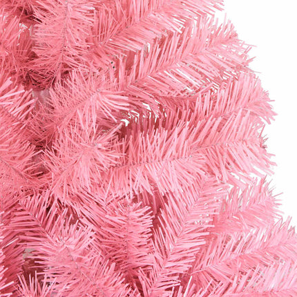 Julgran med 150 LED-lampor med stativ Rosa 120 cm PVC