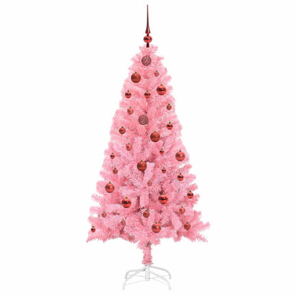 Julgran med 150 LED-lampor med stativ Rosa 150 cm PVC