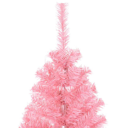 Julgran med 150 LED-lampor med stativ Rosa 150 cm PVC