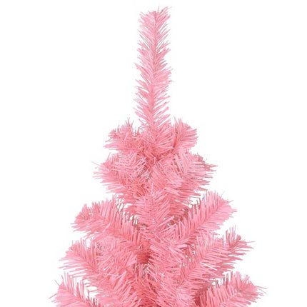 Julgran med 300 LED-lampor med stativ Rosa 180 cm PVC