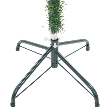 Konstgjord julgran med 300 LED-lampor Grön 180 cm PVC och Stål