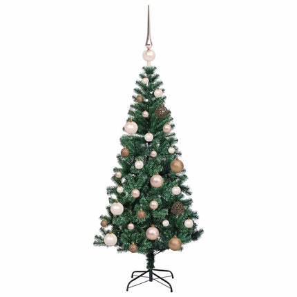Konstgjord Förbelyst Julgran Grön 120 cm PVC och metall