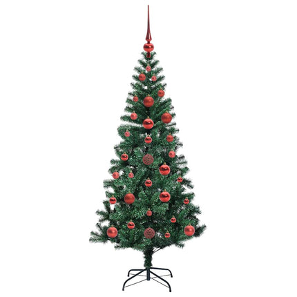 Konstgjord Förbelyst Julgran Grön 120 cm PVC och metall