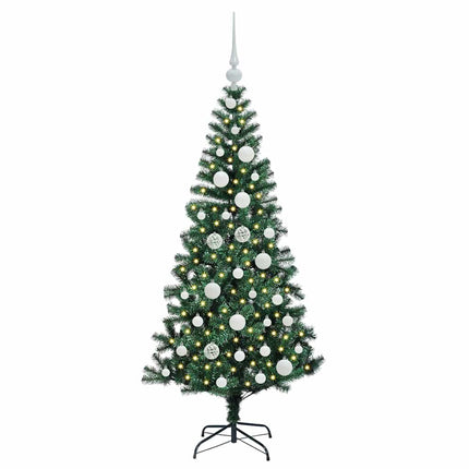 Konstgjord Förbelyst Julgran Grön 120 cm PVC och metall