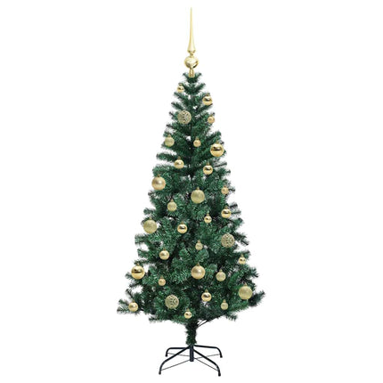 Konstgjord Förbelyst Julgran Grön 120 cm PVC och metall