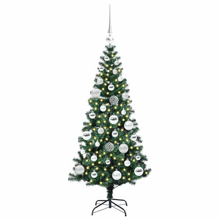 Konstgjord Förbelyst Julgran Grön 120 cm PVC och metall