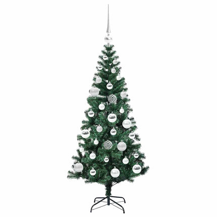 Konstgjord Förbelyst Julgran Grön 120 cm PVC och metall