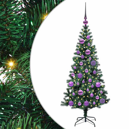 Konstgjord Förbelyst Julgran Grön 120 cm PVC och metall