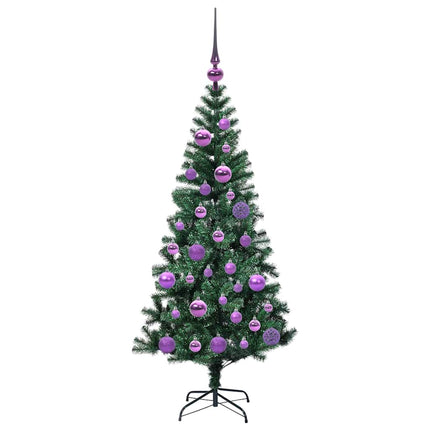 Konstgjord Förbelyst Julgran Grön 120 cm PVC och metall