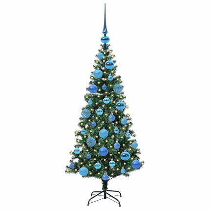 Konstgjord Förbelyst Julgran Grön 120 cm PVC och metall