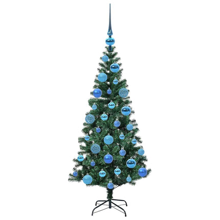 Konstgjord Förbelyst Julgran Grön 120 cm PVC och metall