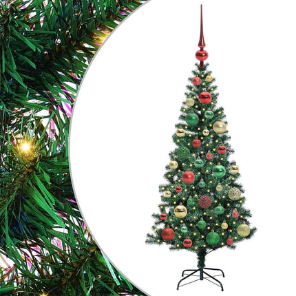 Konstgjord Förbelyst Julgran Grön 120 cm PVC och metall