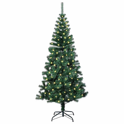 Konstgjord Förbelyst Julgran Grön 150 cm PVC och metall