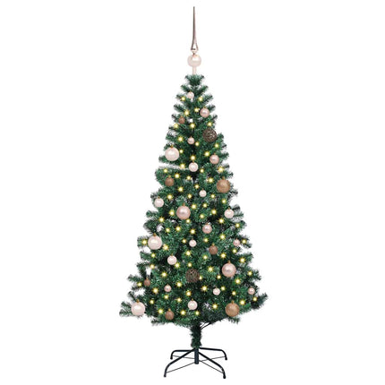 Konstgjord Förbelyst Julgran Grön 150 cm PVC och metall