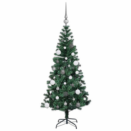 Konstgjord Förbelyst Julgran Grön 150 cm PVC och metall