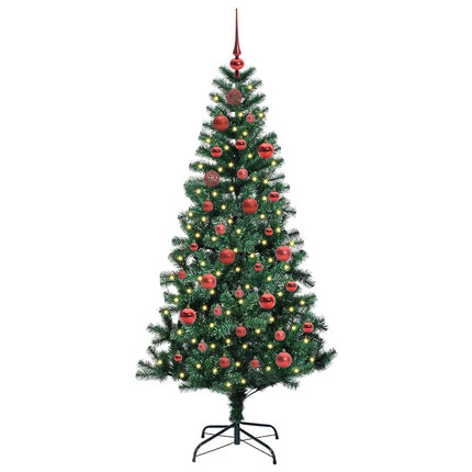 Konstgjord Förbelyst Julgran Grön 150 cm PVC och metall