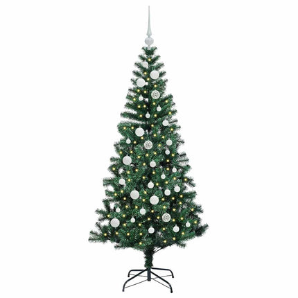 Konstgjord Förbelyst Julgran Grön 150 cm PVC och metall