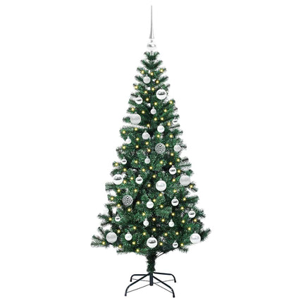 Konstgjord Förbelyst Julgran Grön 150 cm PVC och metall