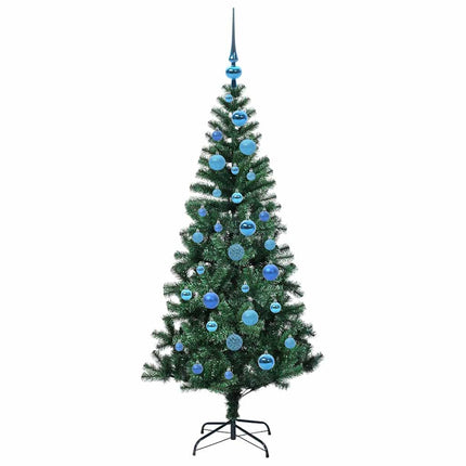 Konstgjord Förbelyst Julgran Grön 150 cm PVC och metall