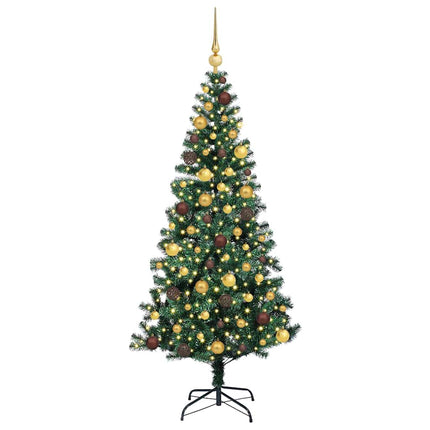 Konstgjord Förbelyst Julgran Grön 180 cm PVC och metall