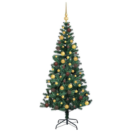 Konstgjord Förbelyst Julgran Grön 180 cm PVC och metall
