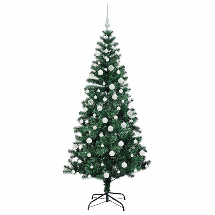Konstgjord Förbelyst Julgran Grön 180 cm PVC och metall