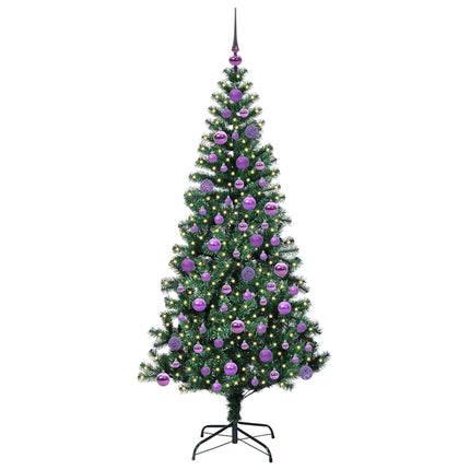 Konstgjord Förbelyst Julgran Grön 180 cm PVC och metall