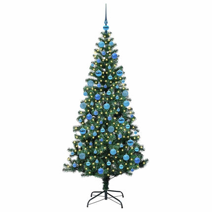 Konstgjord Förbelyst Julgran Grön 180 cm PVC och metall