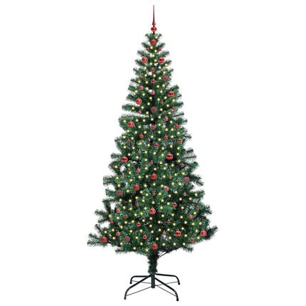 Konstgjord Förbelyst Julgran Grön 240 cm PVC och metall
