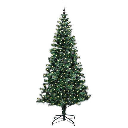 Konstgjord Förbelyst Julgran Grön 240 cm PVC och metall
