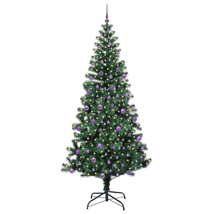 Konstgjord Förbelyst Julgran Grön 240 cm PVC och metall