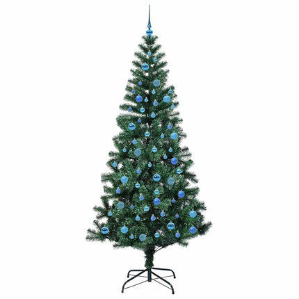 Konstgjord Förbelyst Julgran Grön 240 cm PVC och metall