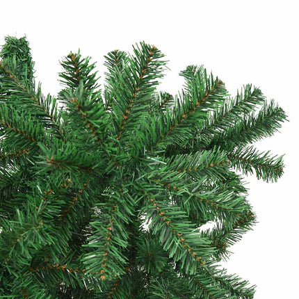 Upp och ner Konstgjord Förbelyst Julgran med Bollar Set 210 cm