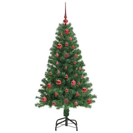 Konstgjord julgran Grön 120 cm PVC och Stål och Plast