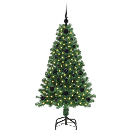 Konstgjord julgran Grön 120 cm PVC och Stål och Plast
